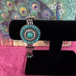 Turquoise and Silver Women's Bracelet
